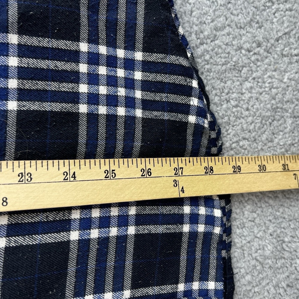 U & Shark Mens Shirt Yachting Royal Flannel Long Sleeve Size 40/Large Plaid - Picture 5 of 11